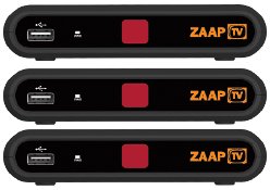 3  ZaapTV HD IPTV Receivers.